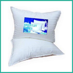 Kinder Fluff Award Winning Toddler Pillow w/300T Cotton & Down Alternative Fill